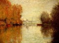 Herbst auf die Seine bei Argenteuil Claude Monet Landschaft